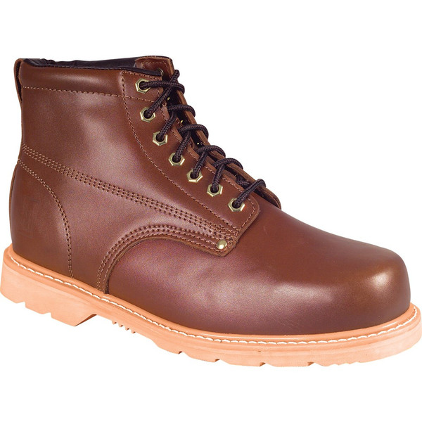 Bob Barker® PlainToe Leather Boots, Brown